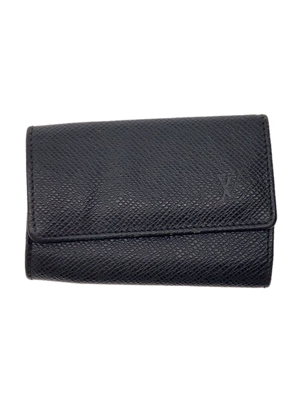LOUIS VUITTON Multicles Taiga Leather Black Solid